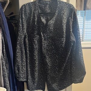 Notations Black and White Polka Dot Top